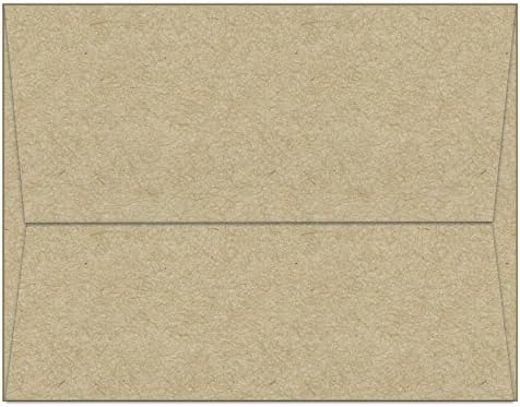 Белешка картичка Кафе А7 7,25 x 5,25 во празно кафеави коверти на Крафт | 40 пакет | Запечатен, квадратен облик | Совршено за
