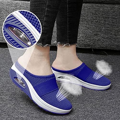 Pgенски модни патики на Pgojuni, женски воздушни перничиња летни чевли за одење-ортопедска дијабетична платформа мрежа Мулс сандали