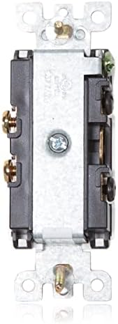 Прекинувач за комбинација Maxxima AC, двојно вклучување/исклучен рокер светло прекинувач, вклучени бели wallидни плочи, рокер