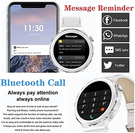 BYOKA 20 Жени Паметен Часовник NFC Bluetooth Часовници За Повици Монитор На Отчукувањата На Срцето Паметен Часовник За Жени