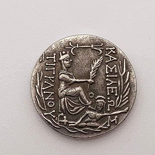Предизвик Монета Антички грчки Антички Месинг Стариот Сребрен Медал Колекционерски Монета Занает Комеморативна Монета Монета Бакар Сребро 10мм Бакар Копија Орнам