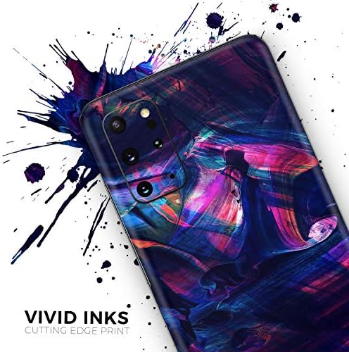 Дизајн Скинц течен апстрактна боја ремикс V36 Заштитна винил декларална обвивка за обвивка на кожата компатибилен со Samsung Galaxy