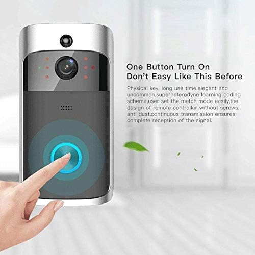 ZLXDP Smart Doorbell Видео Doorbell 720P Безбедносна Камера СО Двонасочен Разговор Видео Детекција На Движење Ноќно Гледање Паметен Дом