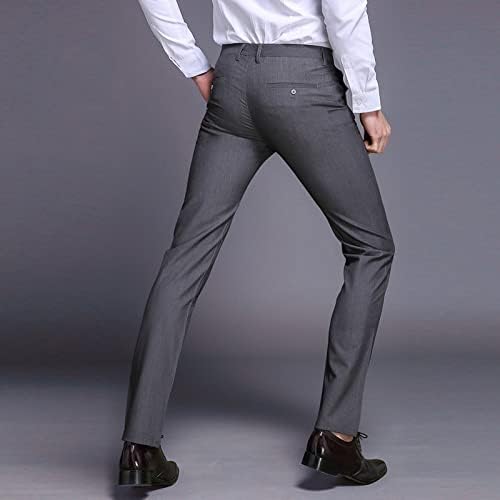 Маиифу-ГЈ Машки Стилски Тенок Истегнување Панталони Цврст Класичен Слаби Вклопуваат Удобност Панталони Лесни Удобност Бизнис Панталони