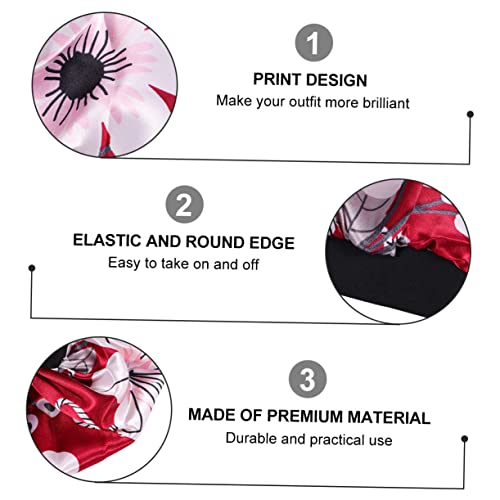 Исценета 3 парчиња за еднократно капаче за коса, капа за коса, еластична капа за спиење хемо коса, обвивка за туширање за деца женски капачиња за туширање деца сатен