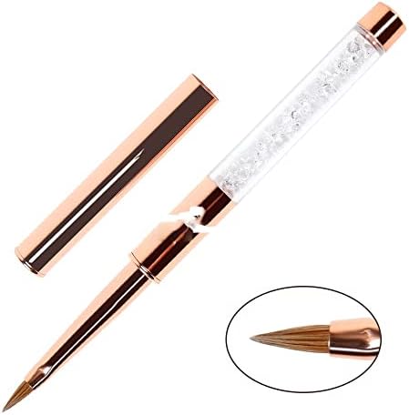 Луко 9 парчиња/Поставете розово злато нокти за четка за четка за четкички постави пенкало за измет за уметност рамен кристално сликарство