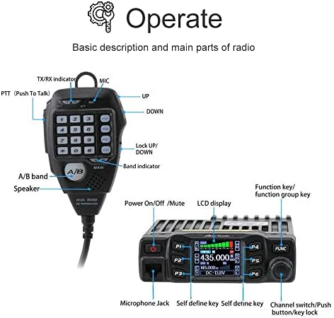 Anytone AT-778UV Двојна Лента 25w Мобилни Радио Трансивер VHF / UHF Автомобил Радио Walkie Токи Со Програмирање Кабел