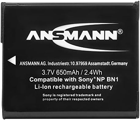 ANSMANN 1400-0009 3,7 Volt A-SON NPBN1 600MAH LITHIUM батерија за замена на Sony NP BN 1 DSC-T99, TX5, TX7, TX9, W310, W320, W350,