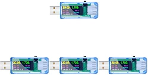 Doitool Дигитален мултиметар 4 парчиња Тековен напон на напон USB тестер USB C мерач USB волт -мерач на мерач Дигитален ватиметар