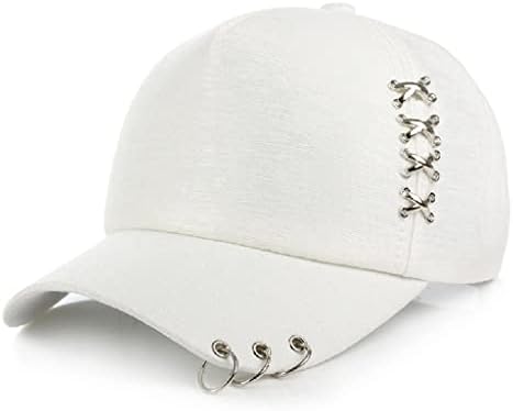 Бејзбол капа на BBDMP, метален вкрстен обрач украсен сончев капа, хип-хоп безбол капа за бејзбол капа за мажи и женски модни капачиња за сонце