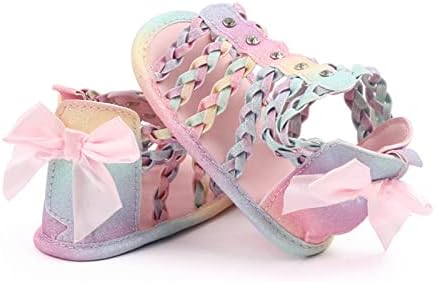 Девојки за новороденчиња единечни чевли ги шутираат првите пешаци чевли Детници сандали принцези чевли за деца за одење чевли