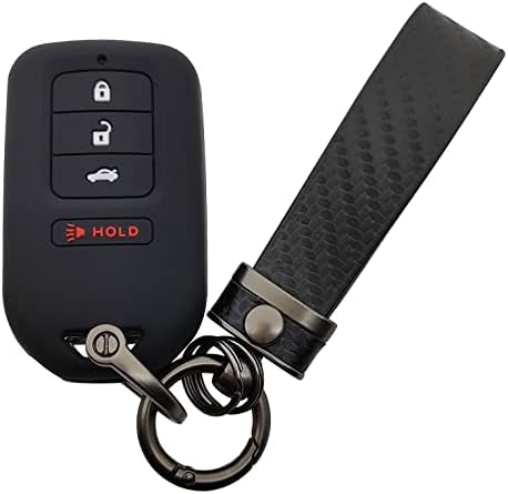 Вурмеми 4 копчиња Силиконски заштитник клуч за клучеви FOB Cover Casue For за 2013 2014 2015 2018 2018 Honda Accord Ex Ex-L