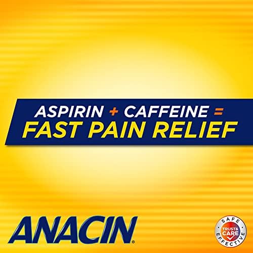 Анацин Брзо Олеснување На Болката, Аспирин + Ослободувач Од Болка Во Кофеин, 100 обложени таблети