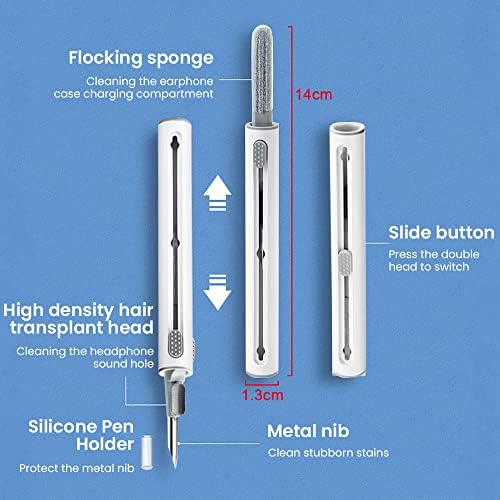 Комплет за чистење На Воздухоплови, Мултифункционално Пенкало за Чистење На Ушите 3 во1, Комплет За Чистење Со Мека Четка За Слушалки, Мобилен