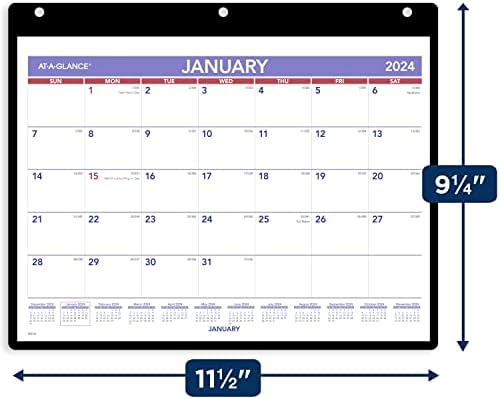 Ѕид На ПРВ ПОГЛЕД 2024 &засилувач; Календар На Биро, 11 х 8, Мал, Со Јасен Капак И Држач За Винил