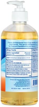 Клорокс Антибактериска Течна Пумпа за Сапун за Раце | 16 мл Цитрус Пукна Антибактериски Сапун За Раце | Течен Сапун За Раце Ги Елиминира