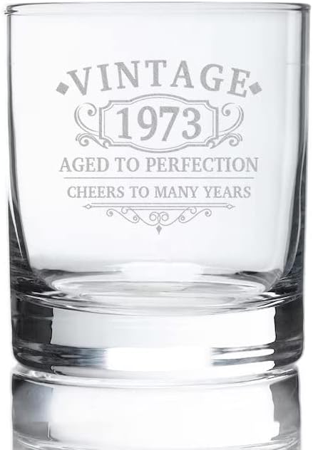 Гроздобер 1973 Виски Стакло - 50-Ти Роденденски Подарок На Возраст До Совршенство - 50-Ти Роденденски Подароци За Мажи-Навива До 50 Години-Шкотски Бурбон Него Тато Жени Г?