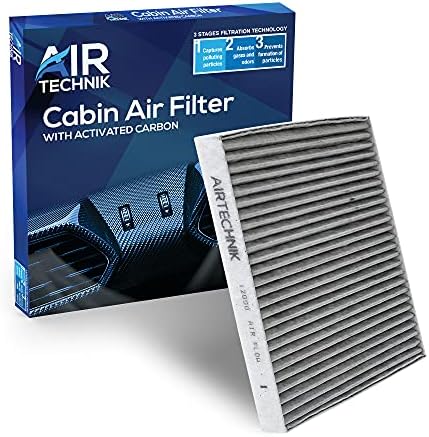AirTechnik CF12000 Кабински филтер за воздух w/активиран јаглерод | Одговара на Крајслер 200 2015-2017 / epип Чероки 2014-2018-68223044AAA