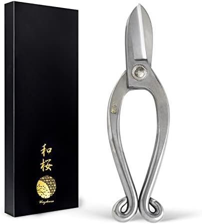 Вазакура направена во Јапонија Јасуги не'рѓосувачки челик Икенобо ножици 6.5 Професионална цветна алатка Икебана, цвет Кадо Хасами организира ножици