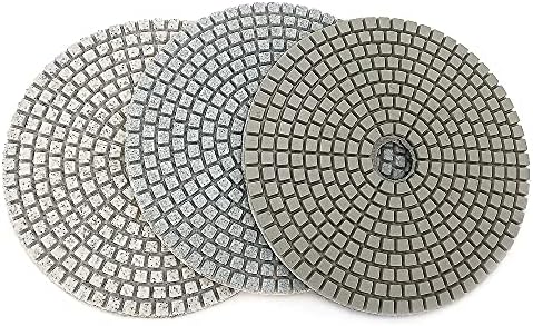 10 парчиња/сет 5инч Подлога за полирање на бела дијамант 125мм Влажни вложи за полирање за камен бетонски под со делови од Xmeifei