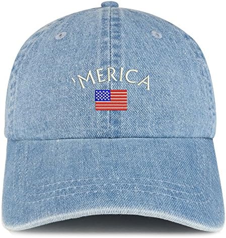 Трендовски продавница за облека Мерика Мало американско знаме извезе памучна тексас Капа, тато капа