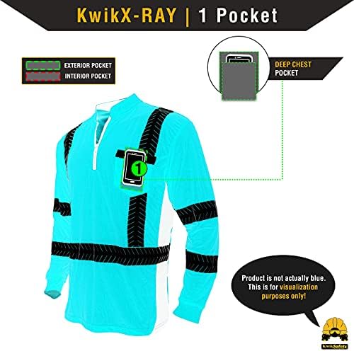 Kwiksafety - Шарлот, NC - Премиум безбедносни кошули со долг ракав [вратот на екипажот, копче и поштенски јака] Класа 3 ANSI