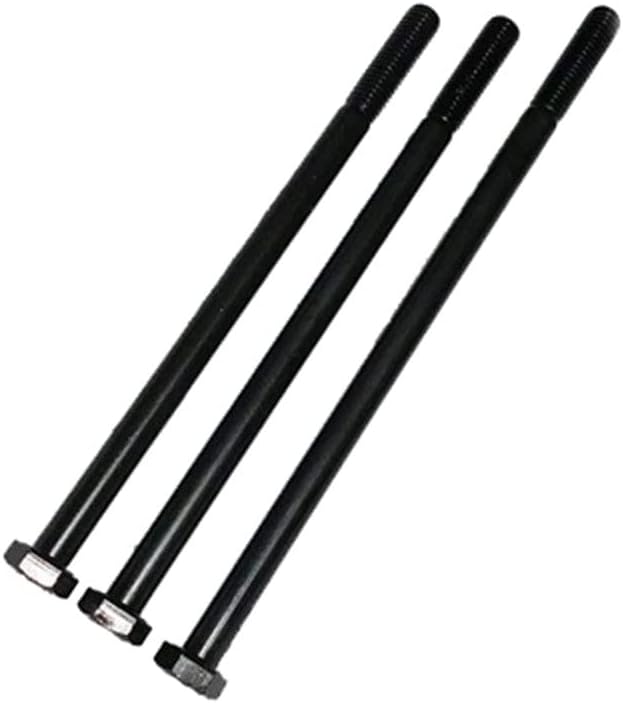 1pcs M12*270mm црна боја Надворешна шестоаголна завртка за завртки за завртки за завртки за завртки за завртки 12,9 одделение