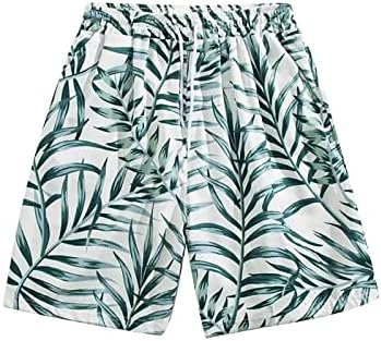 Одбор за шорцеви за мажи Еластична половината Хавајски плажа шорцеви со џебови Смешно печатено вежбање за одмор за капење Судски од плажа