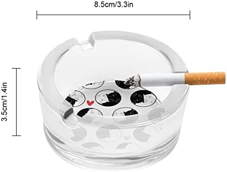 Пепелници за цигари јин јанг шема кристално стакло од стакло од пепел пушење на држач за пепел за дома хотелска канцеларија табела