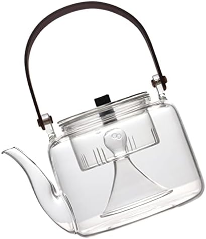 Toyvian стакло чајник со чајник безбеден чист чајник со отстранлив инфузер лабава лисја цветање чај производител на вода за вода за кујна чиста кујна чиста