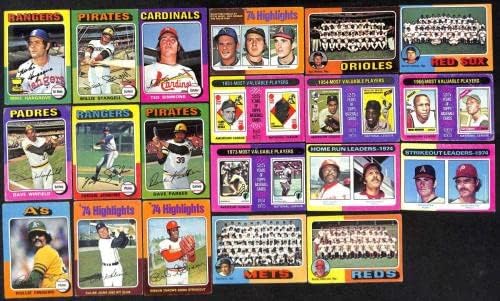 1975 Topps EX/EX+ AVG NR Комплетен 628/660 картички Бејзбол сет A77590 Оценети екс/екс+ - картички за дебитантски плочи за бејзбол