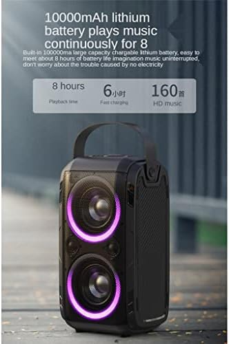 Дебел Bluetooth звучник со висока моќност 200W безжична преносна колона на отворено RGB стерео субвуфер поддржува TF/FM радио