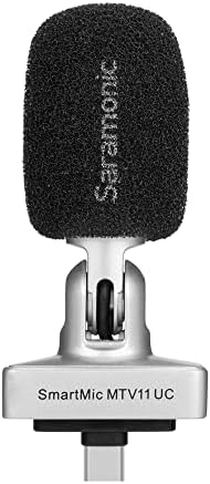 Сарамоничен дигитален стерео микрофон со MFI овластен молња конектор за iPhone и iPads со 3,5 мм слушалки надвор и двете пена