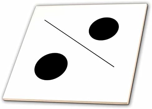 3дроза Слика На Трендовски Едноставна Црна Линија И Два Круга Цртање-Плочки
