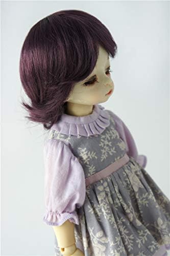 Yosd кукла за коса JD075 6-7inch 16-18cm 1/6 момчешки кадрици на купови синтетички мохер Бјд перики
