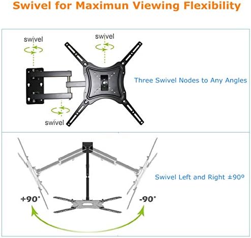 Заграда ЗА Монтирање На Ѕид со ЦЕЛОСНО Движење И Подарок За Мистерија за Телевизори од 14-55 Инчи, Навалување На Вртливите Артикулирачки
