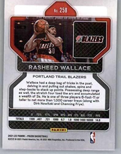 2021-22 Panini Prizm 258 Rasheed Wallace Portland Trail Blazers NBA кошаркарска база Трговска картичка