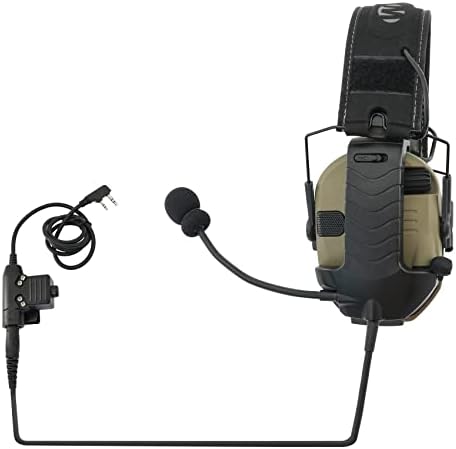 TsvisionCore Microphone & PTT за слушалките за откажување на бучавата на Walker's Razor Airsoft