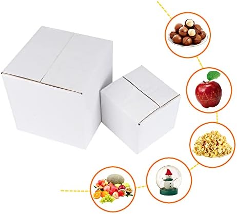Rormket 30 пакува бели картонски брановидни кутии за испорака, пакувања за пошта за складирање на подароци