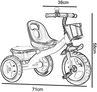 Waljx Bicyclebaby шетач Детска велосипед детски трицикл за велосипедски ремен за безбедно место 1-3-2-6 годишно бебе трицикл за бебиња