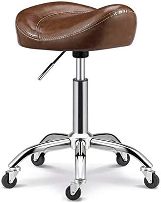 Прилагодлива висина на хидраулична седло столче со тркалачки тркала, за клинички стоматолог Спа масажа Медицински салони студио, вртење