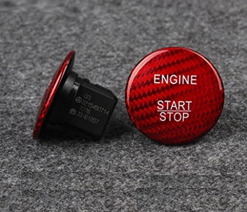 Eppar Ново Копче За Стартување На Јаглеродни Влакна Капак 1pc За MERCEDES Benz GLC Купе 2015-2018 GLC400 GLC450 GLC350