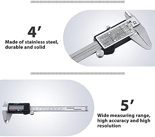 XBWEI 0-150mm/6 Метал Обвивка Дигитални Верние Дебеломер Електронски Дигитален Дебеломер Микрометар Мерење Мерач