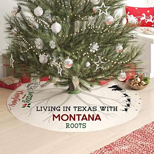 Мајка и Јас Елка Здолниште 44 Инчи - Долги Растојанија Божиќ Декорација, Кои Живеат Во Тексас Со Монтана Корени-Рустикален Дрво Здолниште