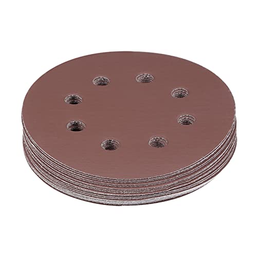 Козело 20 парчиња дискови за пескање на кука и јамка - [5 инчи x 1500 решетки] Алуминиумски оксидни песочни песоци за орбитални сандер -тркалезни хартии за пескарење, 8 ду