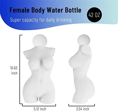 Женско шише со вода за тело, една третина галон вода шише со вода, 42 мл големи шишиња со спортски вода, шише за патувања/атлетски/пешачење/теретана,