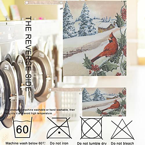 висесани Божиќни Кардинални Птици Холи Снег 2 парчиња Влажна Торба Со Џебови Со Патент За Перење Пространа Торба За Пелени За Еднократна Употреба
