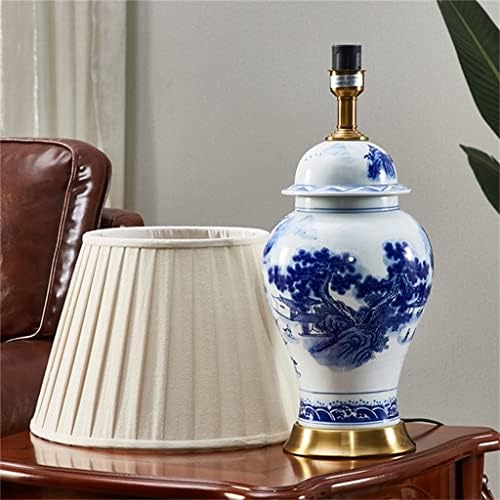 Lyе кинески стил керамички маса за ламба за спални кревети за затемнување на дневна соба хотелски проект декоративно осветлување