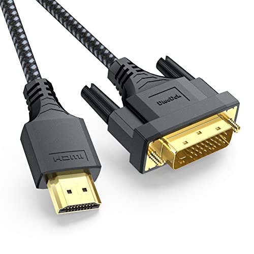 DTEEDCK DVI до HDMI CABLE 6FT 5 пакет, HDMI до DVI адаптер за кабел, плетенка DVI-D до HDMI-кабел за монитор Raspberry Pi Roku Xbox One