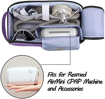 Curmio Travel Rankpack компатибилен со Resmed Air Sense9, Air Sense10 и мала торба за носење торба компатибилна со ResMed Airmini CPAP